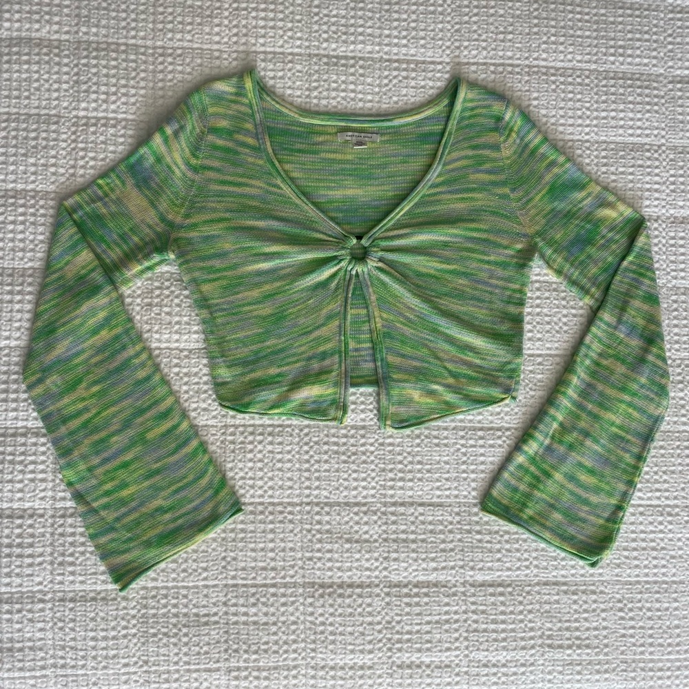 American Eagle Multicolour Knit Crop Sweater